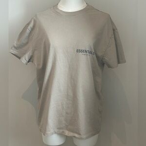 Essentials Fear of God Taupe Logo T-Shirt XXS Oversized Unisex